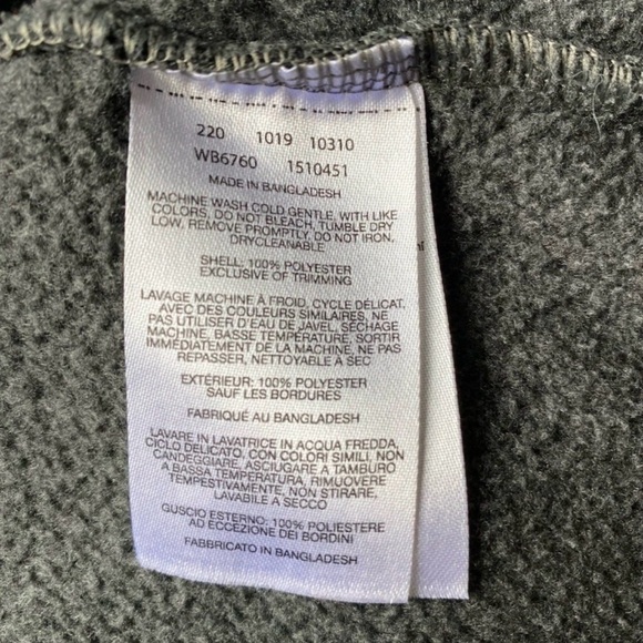 Columbia Charcoal Boys Fleece Jacket Size M 10-12 - Picture 6 of 7